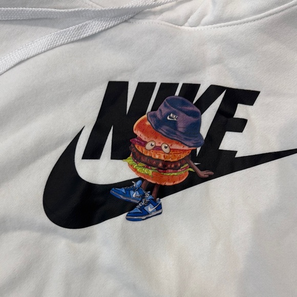 Nike White Hoodie with Graphic Logo - Picture 2 of 5